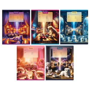 Тетрадь 18л., линия BG «Коты», выб.лак