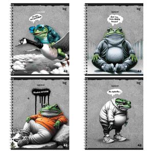 Тетрадь 48л., А5, линия на гребне BG «Ква-квамания», эконом