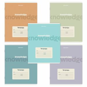 Тетрадь 24 л. BRAUBERG, линия, обложка картон, KNOWLEDGE