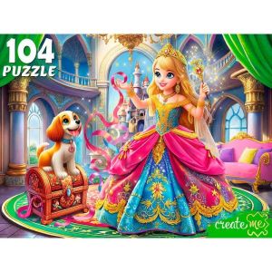 Пазл 104 эл. Рыжий Кот «ВЕСЕЛАЯ ПРИНЦЕССА И ЩЕНОК»