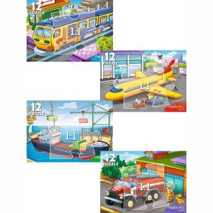 Пазл 12 эл. Рыжий Кот НУЖНЫЙ ТРАНСПОРТ", 175*130мм