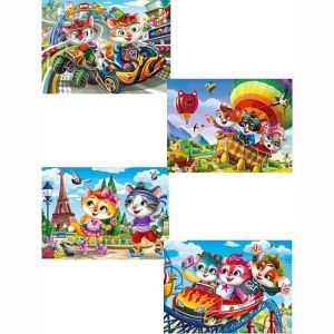 Пазл 120 эл. Рыжий Кот «ПРИКЛЮЧЕНИЯ КОТЯТ», 165*225мм