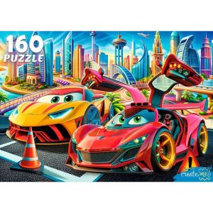 Пазл 160 эл. Рыжий Кот «ДВЕ МОДНЫЕ МАШИНКИ»