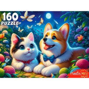 Пазл 160 эл. Рыжий Кот «НОЧНЫЕ ДРУЗЬЯ»