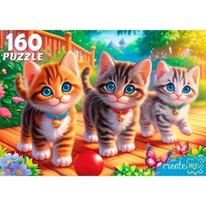 Пазл 160 эл. Рыжий Кот «ТРИ КОТЕНКА В САДУ»