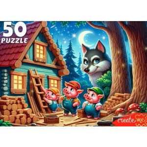 Пазл 50 эл. Рыжий Кот «ТРИ ПОРОСЕНКА»