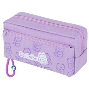 Пенал ЮНЛАНДИЯ ЮНИОР, 2 отделения, «Cool vibes», 21х9х8 см