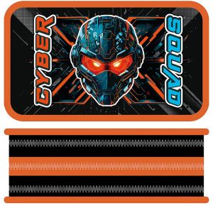 Пенал 3 отделения на молнии ПЧЕЛКА «КИБЕР БОТ», 190*105мм