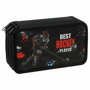 Пенал 3 отделения, 190*110 ArtSpace «Hockey», ткань