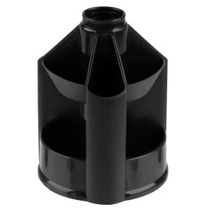 Подставка настольная д/канц.принадлежностей вращ. Attomex, 10 отд., пластик, черная