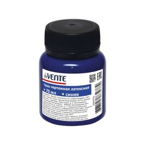 Тушь жидкая 70мл deVente синяя, водостойкая, латексная