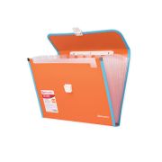 Портфель пласт. BRAUBERG «JOY», А4 (330х245х35мм), 13 отдел., с окант., индекс. ярлыки, оранж