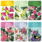 Обложка-карман для проезд док, карт, пропуск «Tropic», 100*65мм, ПВХ, фотопеч ассорти, STAFF