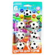 Свеча декор. deVente «Football» 6шт, 2,5*2,5*2см, бл.