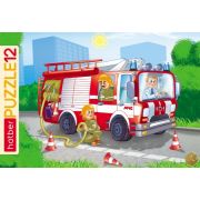 PUZZLE   А4 12эл. рамка «Пожарная машина»