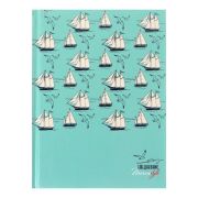 Ежедневник б/дат А6 КТС 80л «Кораблики» тв. обл.