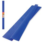 Цветная бумага КРЕПИРОВАННАЯ ПЛОТНАЯ, 32г/м, BRAUBERG,рулон,синяя,50х250см