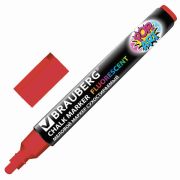 Маркер меловой BRAUBERG «POP-ART» 5мм, КРАСНЫЙ