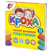 Пластилин мягкий ЛУЧ «Кроха», 12 цв., 198г, со стеком, картонная упаковка