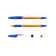 Ручка шар.Erich Krause R-301 ORANGE Grip 0.7мм  синяя