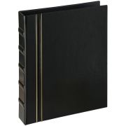 Альбом для монет OfficeSpace «Люкс» формат Optima, 230*270, на кольцах, черный, 10л., иск. кожа