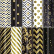 Бумага упаковочная «Golden pattern» 70x100см, 10 дизайнов ассорти, ЗОЛОТАЯ СКАЗКА