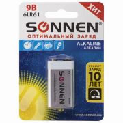 Батарейка SONNEN Alkaline (6LR61, 6LF22, 1604A)