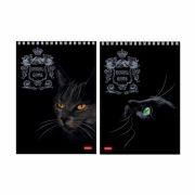 Блокнот А5 80л.кл.гребень Hatber «Royal Cats» матов.ламин. 3D фольга