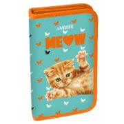 Пенал 1отдел.пуст.deVente «Meow», 205х120мм, на молнии, конгрев тисн.
