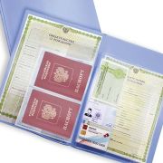 Папка с файлами для ОМС, СВИД-В и СНИЛС, голубая, 231x320 мм