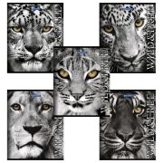 Тетрадь А5, 48 л., BRAUBERG скоба, клетка, обложка картон, ДИКИЕ И СВОБОДНЫЕ