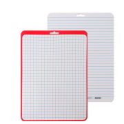 Доска маркерная A4 (33 х 24 см) Calligrata, двусторонняя: клетка/линейка, красная