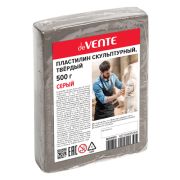 Пластилин скульптурный 1цв 500г deVente, серый, твердый, пленка