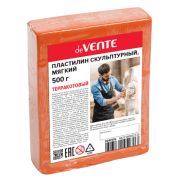 Пластилин скульптурный 1цв 500г deVente, терракотовый, мягкий, пленка