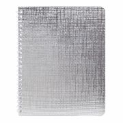 Тетрадь 96л.кл.гребень Hatber, «Metallic Серебро»,бумвинил