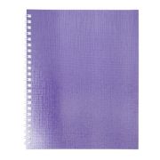 Тетрадь 96л.кл.гребень Hatber, «Metallic Фиолетовая», бумвинил