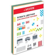 Бумага цветная, А4, 80г, deVente 5 цветов,интенсив,100л.