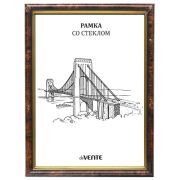 Фоторамка 21*30 deVente пластик, дуб с золотом, стекло, серия 5