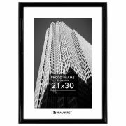 Рамка 21х30см небьющаяся, багет 14мм пластик, BRAUBERG «Original», черная