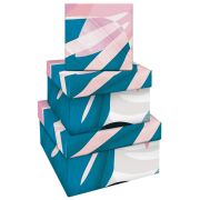 Коробка подарочная  MESHU «Tropical Flower» СРЕДНЯЯ 17,5х17,5х10см