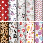 Бумага упаковочная «For Women» 70x100см, 10 дизайнов ассорти, ЗОЛОТАЯ СКАЗКА