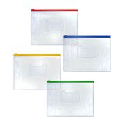 Папка на молнии/зиппер А5+ deVente ПВХ, прозрачн., с карманом, 150мкм