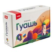 Гуашь 6цв 20мл Lori «Классика», баночки, картнная упаковка