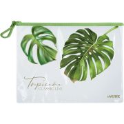 Папка на молнии А5 deVente «Tropicana» ПВХ, прозрачная, 280мкм