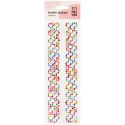 Наклейки акриловые MESHU «Bright line», 25*7,8см, стразы, 500 наклеек