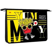 Папка для тетрадей 2 отделения на молнии А4 Hatber «My fries», в и/у