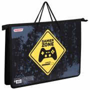 Папка на молнии с ручками ПИФАГОР А4, 1 отделение, пластик, ручки-шнурок, «Game Zone»