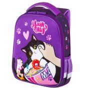 Ранец BRAUBERG KIDS START, 1 отделение, 2 кармана, «Sweet cheeks», велюровая панель, 35х26х13см