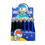 Ручка гел.пиши-стирай deVente «Space Team» 0.5мм, с ластиком, 6 дизайнов корпуса ассорти, синяя