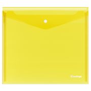 Папка-конверт на кнопке Berlingo «No Secret», А5+, 200мкм, желтая
